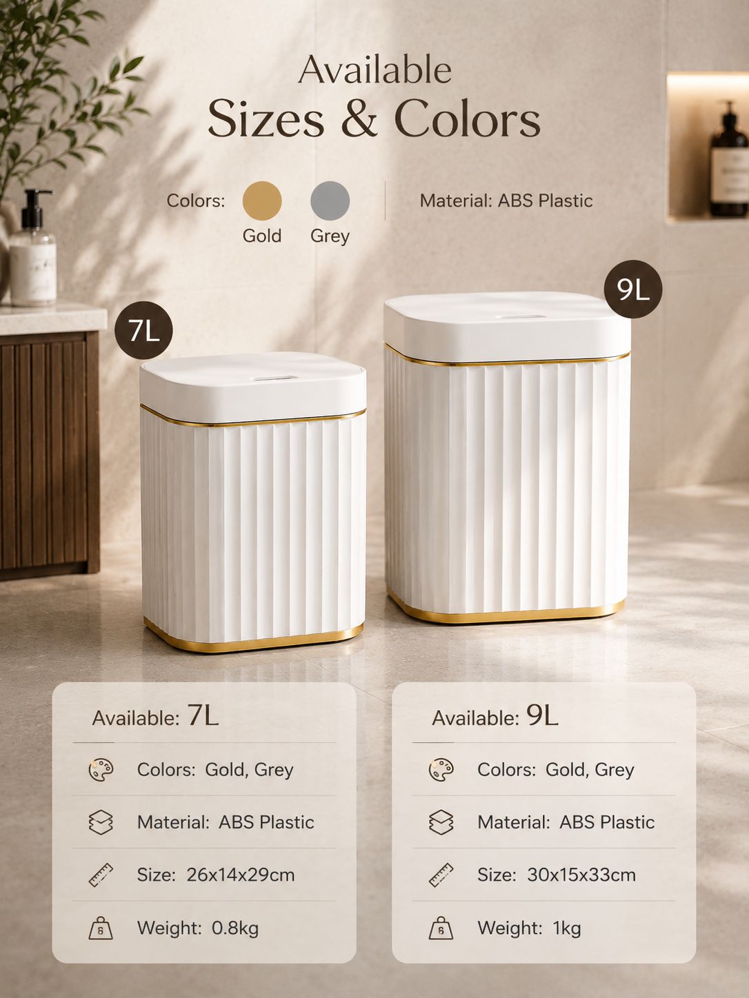 Muse N Moon Sensor Trash Bin