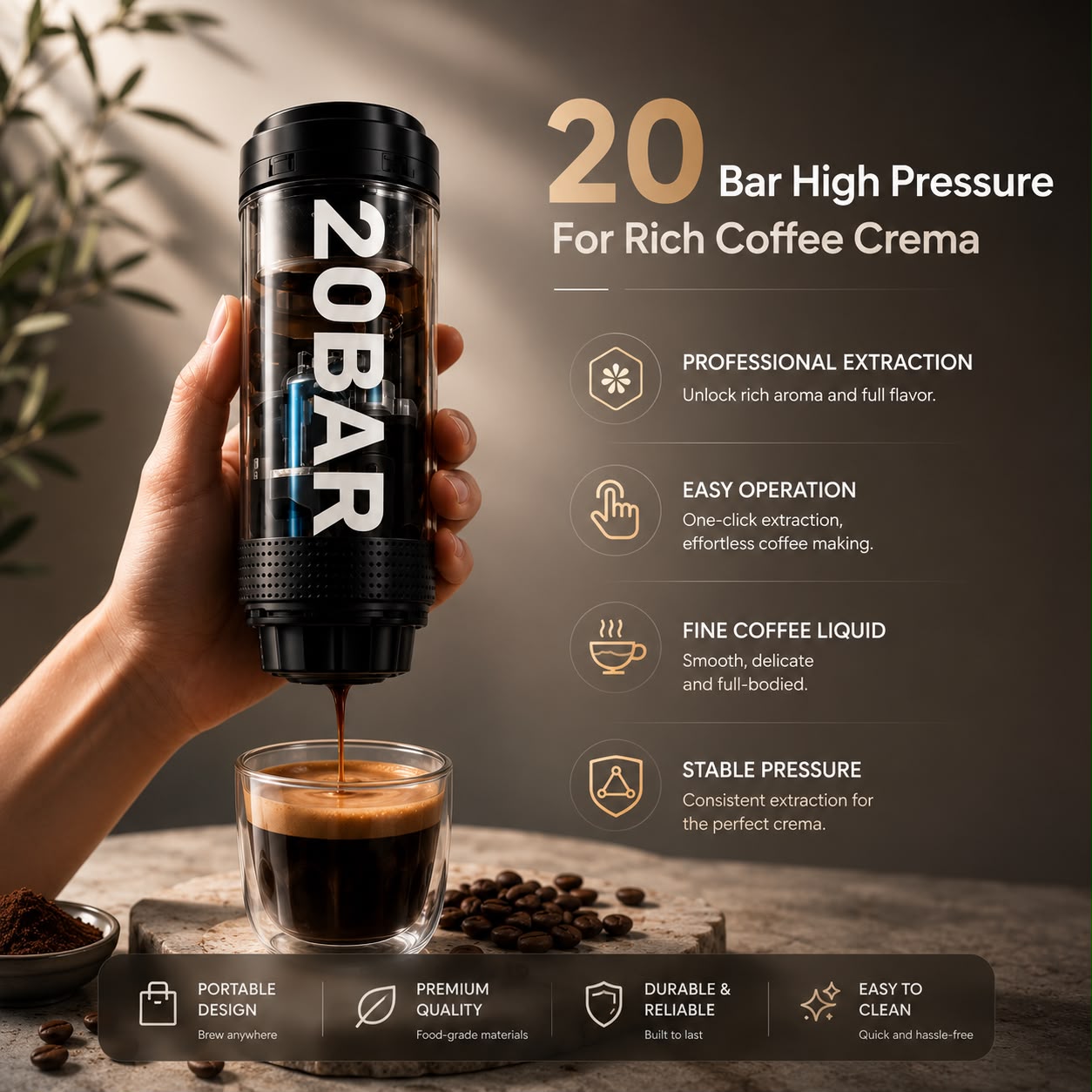 3-in-1 Portable Espresso Maker