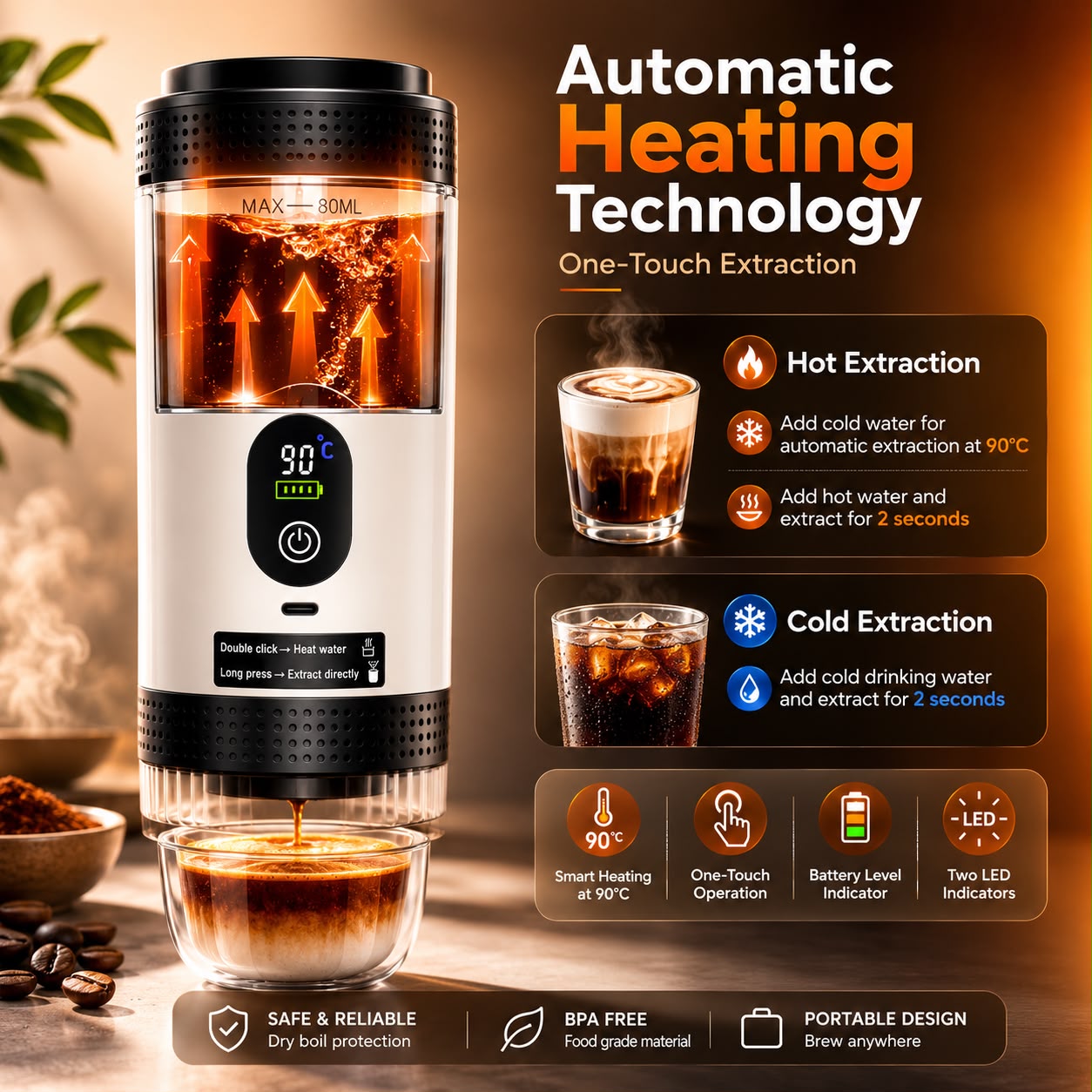 3-in-1 Portable Espresso Maker