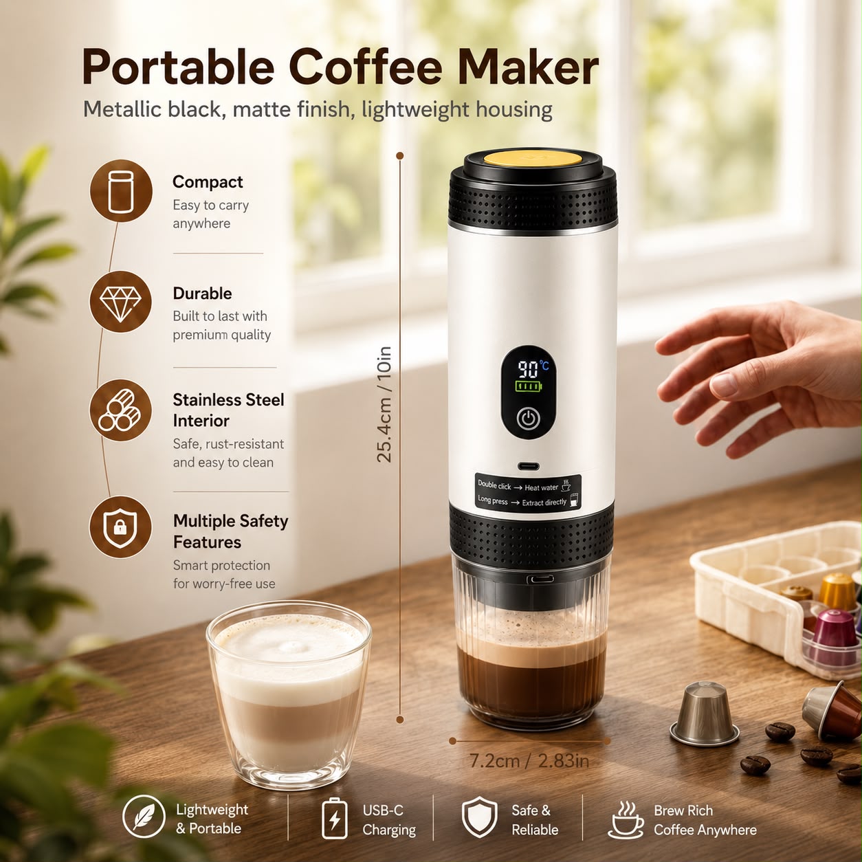 3-in-1 Portable Espresso Maker